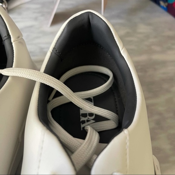 NEW ZARA WHITE CASUAL SNEAKERS - Picture 3 of 9